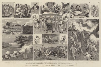 Volunteering in Ceylon, a Sham Fight at Kalutara by John Charles Dollman